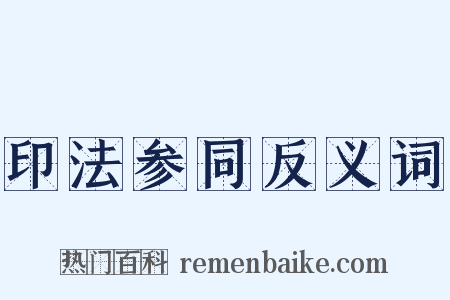 印法参同反义词是什么意思的图片